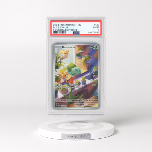 2024 Pokémon Scr EN-Stellar Crown #143 Bulbasaur - Illustration Rare (PSA 9 MINT)