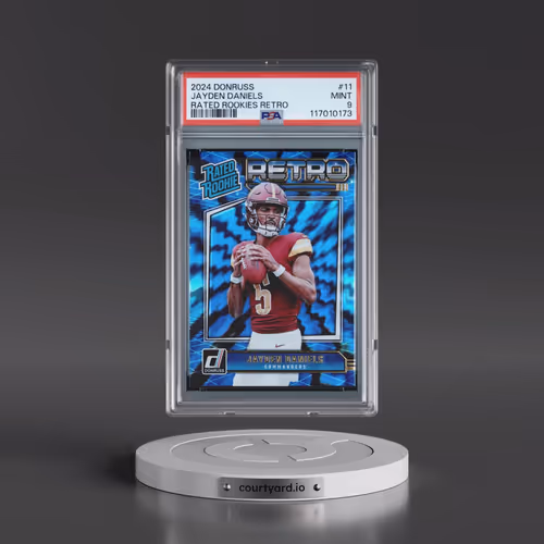 2024 Panini Donruss Rated Rookies Retro #11 Jayden Daniels (PSA 9 MINT)