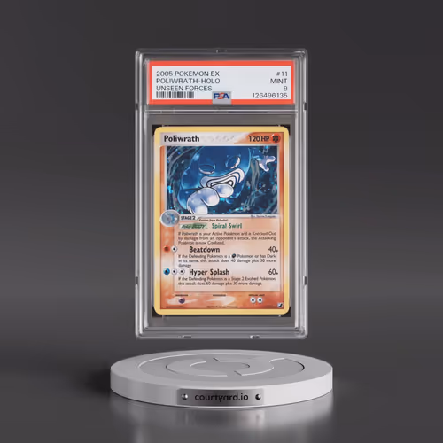 2005 Pokémon EX Unseen Forces #11 Poliwrath - Holo (PSA 9 MINT)