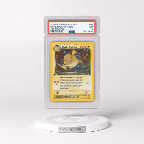 2000 Pokémon Rocket #83 Dark Raichu - 1st Edition Holo (PSA 7 NM)