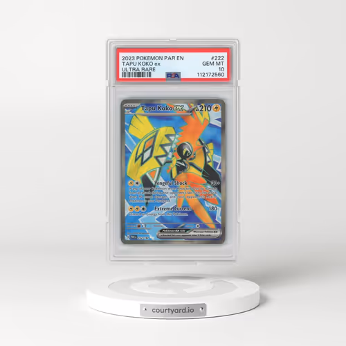2023 Pokémon Par EN-Paradox Rift #222 Tapu Koko EX - Holo Ultra Rare (PSA 10 GEM MINT)