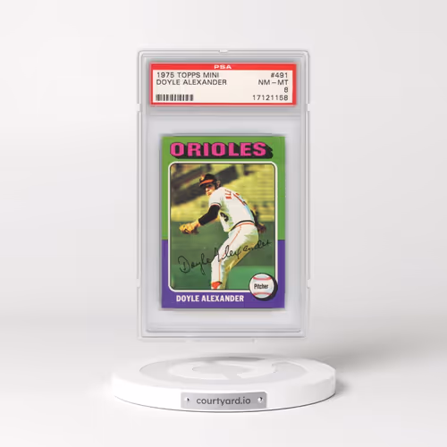 1975 Topps Mini #491 Doyle Alexander (PSA 8 NM-MT)