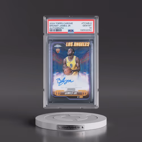 2024 Topps Chrome Topps Chrome Autographs #TCABJJ Bronny James Jr. (PSA 10 GEM MINT)