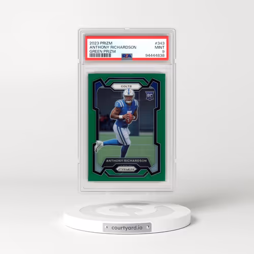 2023 Panini Prizm #343 Anthony Richardson - Green Prizm (PSA 9 MINT)