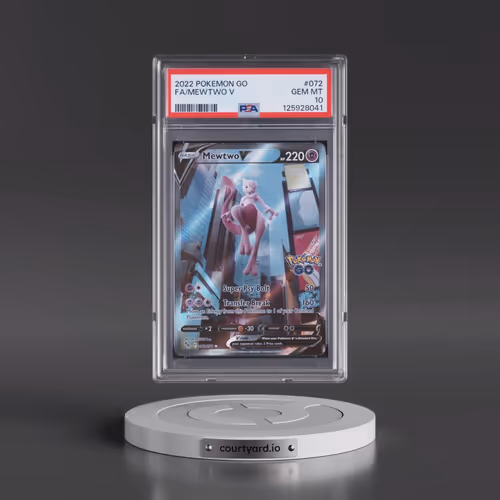 2022 Pokémon Go #072 Mewtwo V - Holo Full Art (PSA 10 GEM MINT)
