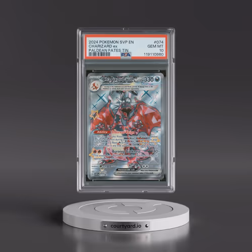 2024 Pokémon Svp EN-SV Black Star Promo #074 Charizard EX - Holo Paldean Fates Tin (PSA 10 GEM MINT)