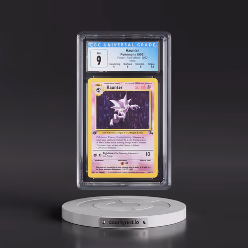 1999 Fossil #6/62 Haunter - 1st Edition Holo (CGC 9 MINT)