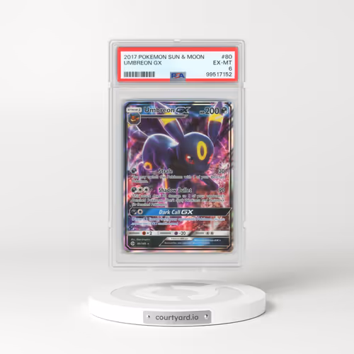 2017 Pokémon Sun & Moon #80 Umbreon GX - Holo (PSA 6 EX-MT)