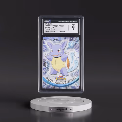1999 Series 1 (Oval Nintendo Seal) #8 Wartortle - Fourth Print (Red Logo) (CGC 9 MINT)
