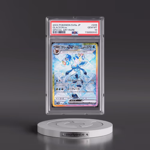 2024 Pokémon Sv8a-Terastal Fest EX #206 Glaceon EX - Holo Special Art Rare (PSA 10 GEM MINT)