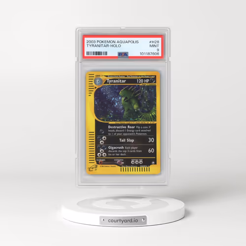 2003 Pokémon Aquapolis #H28 Tyranitar - Holo (PSA 9 MINT)