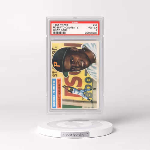 1956 Topps #33 Roberto Clemente - Gray Back (PSA 4 VG-EX)