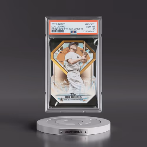 2022 Topps Diamond Greats Die-Cuts #DGDC51 Lou Gehrig - Update (PSA 10 GEM MINT)