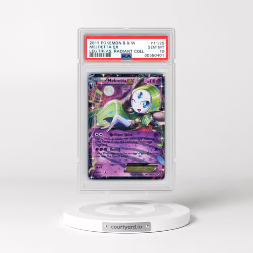 2013 Pokémon Black & White Legendary Treasures Radiant Collection #11/25 Meloetta EX - Holo (PSA 10 GEM MINT)