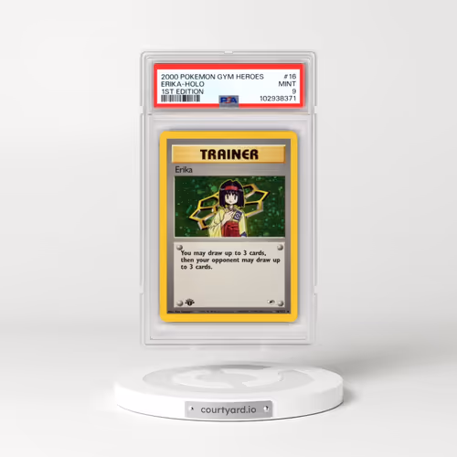 2000 Pokémon Gym Heroes #16 Erika - 1st Edition Holo (PSA 9 MINT)