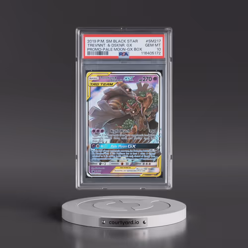 2019 Pokémon SM Black Star Promo #SM217 Trevenant & Dusknoir GX - Holo Pale Moon-GX Box (PSA 10 GEM