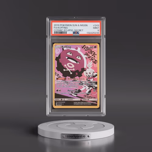 2019 Pokémon Sun & Moon Cosmic Eclipse #243 Koffing - Full Art Secret (PSA 9 MINT)