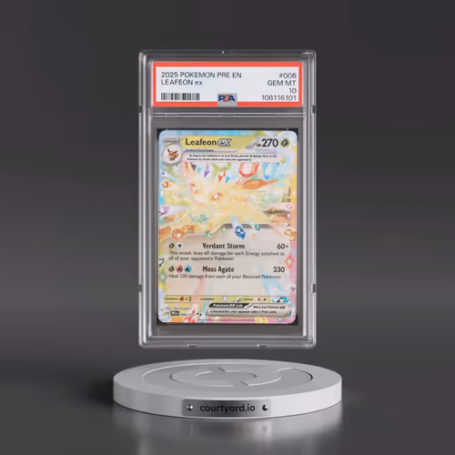 2025 Pokémon Pre EN-Prismatic Evolutions #006 Leafeon EX - Holo (PSA 10 GEM MINT)