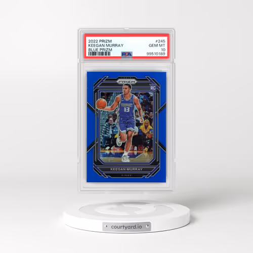 2022 Panini Prizm #245 Keegan Murray - Blue Prizm (PSA 10 GEM MINT)