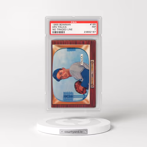 1955 Bowman #195 Erv Palica - No Traded Line (PSA 7 NM)