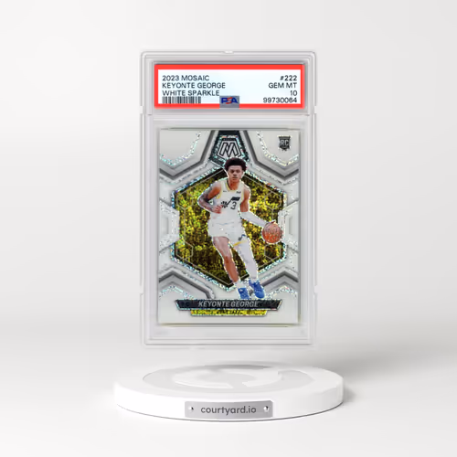 2023 Panini Mosaic #222 Keyonte George - White Sparkle (PSA 10 GEM MINT)