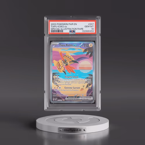 2023 Pokémon Par EN-Paradox Rift #247 Tapu Koko EX - Holo Special Illustration Rare (PSA 10 GEM MINT