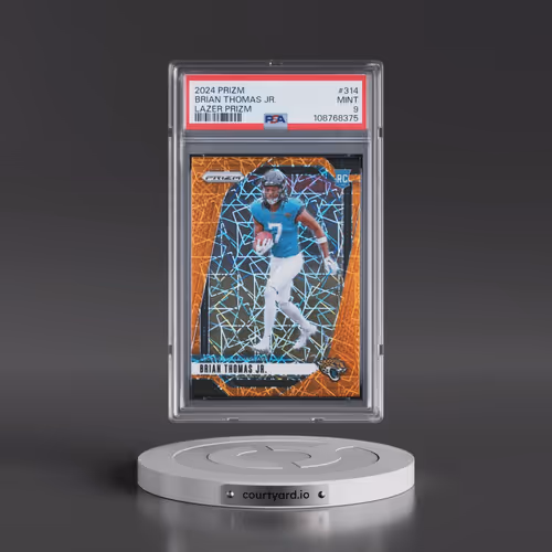 2024 Panini Prizm #314 Brian Thomas Jr. - Lazer Prizm (PSA 9 MINT)