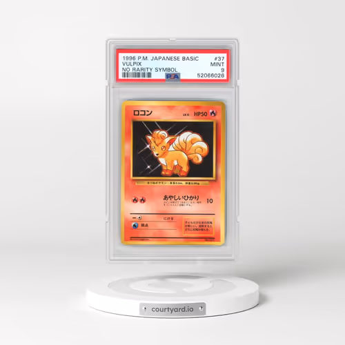 1996 Pokémon Basic #37 Vulpix - No Rarity Symbol (PSA 9 MINT)