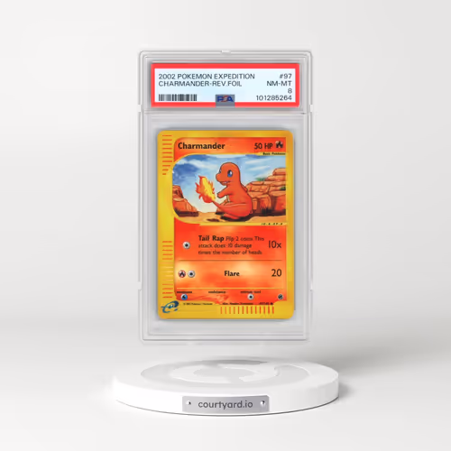 2002 Pokémon Expedition #97 Charmander - Reverse Foil (PSA 8 NM-MT)
