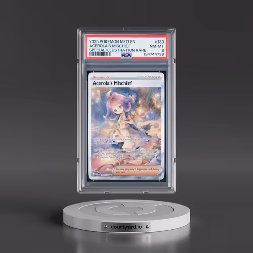 2025 Pokémon Meg EN-Mega Evolution #183 Acerola's Mischief - Special Illustration Rare (PSA 8 NM-MT)