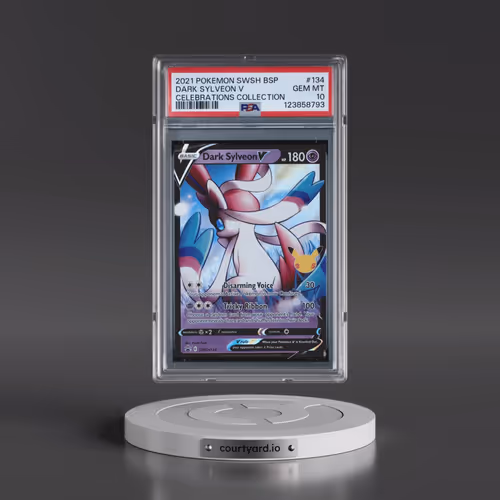 2021 Pokémon Swsh Black Star Promo #134 Dark Sylveon V - Holo Celebrations Collection (PSA 10 GEM MI
