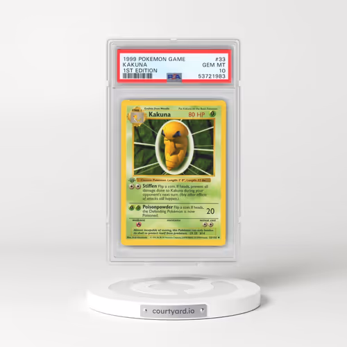 1999 Pokémon Game #33 Kakuna - 1st Edition (PSA 10 GEM MINT)