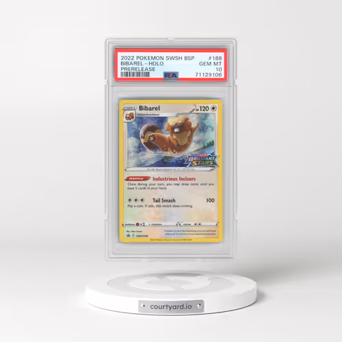 2022 Pokémon Swsh Black Star Promo #188 Bibarel - Holo Prerelease (PSA 10 GEM MINT)
