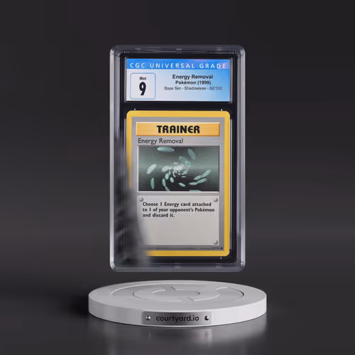 1999 Base Set #92/102 Energy Removal - Shadowless Shadowless (CGC 9 MINT)