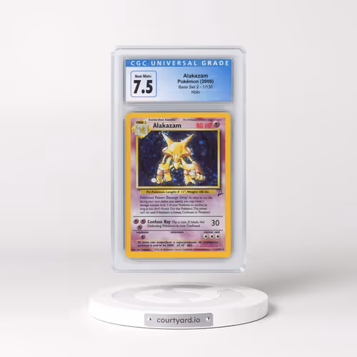 2000 Base Set 2 #1/130 Alakazam - Holo (CGC 7.5 NM+)