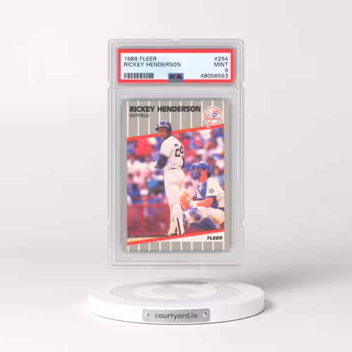 1989 Fleer #254 Rickey Henderson (PSA 9 MINT)