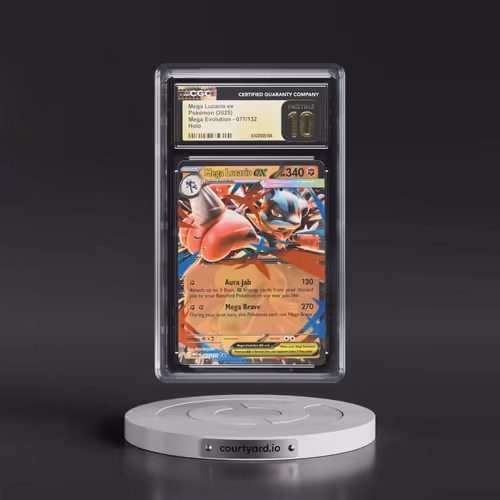 2025 Mega Evolution - MEG EN #077/132 Mega Lucario ex - Holo (CGC 10 PRISTINE)