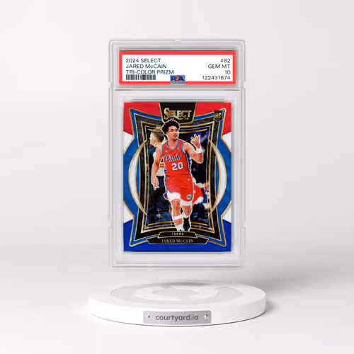 2024 Panini Select #82 Jared McCain - Tri-Color Prizm (PSA 10 GEM MINT)
