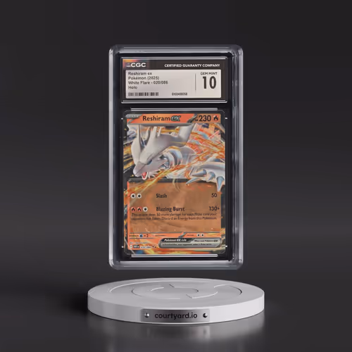 2025 White Flare - WHT EN #020/086 Reshiram ex - Holo (CGC 10 GEM MINT)