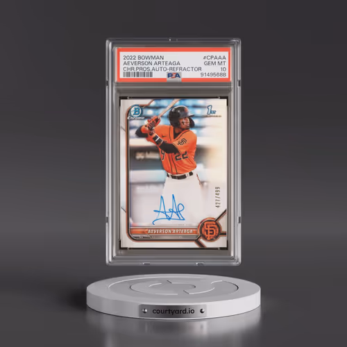 2022 Bowman Chrome Prospect Autographs #CPAAA Aeverson Arteaga Refractor
