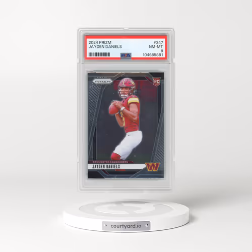 2024 Panini Prizm #347 Jayden Daniels (PSA 8 NM-MT)