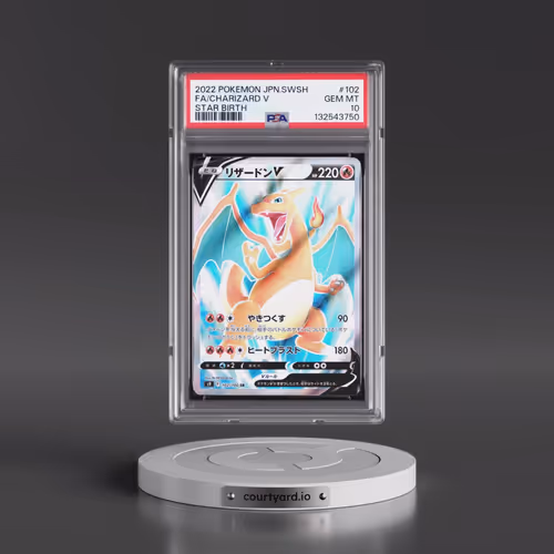 2022 Pokémon Sword & Shield Star Birth #102 Charizard V - Holo Full Art (PSA 10 GEM MINT)