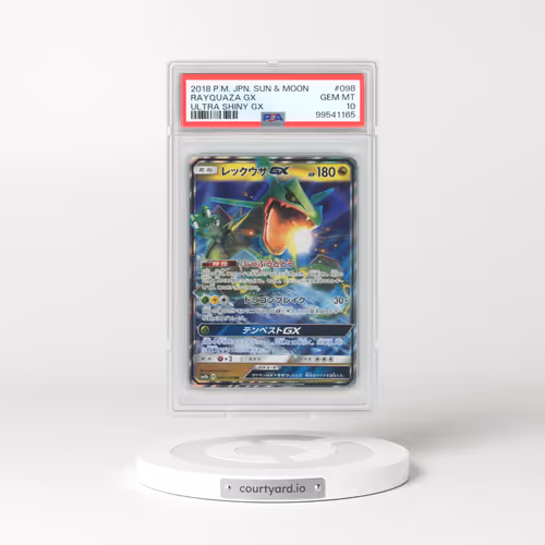 2018 Pokémon Sun & Moon Ultra Shiny GX #098 Rayquaza GX - Holo (PSA 10 GEM MINT)