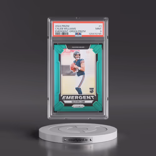 2024 Panini Prizm Emergent #1 Caleb Williams - Green Prizm (PSA 9 MINT)