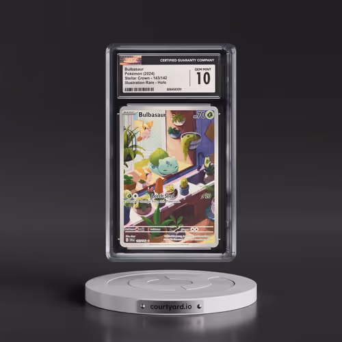 2024 Stellar Crown - SCR EN #143/142 Bulbasaur - Illustration Rare Holo (CGC 10 GEM MINT)