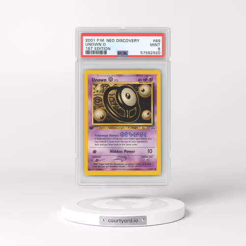 2001 Neo Discovery #69 Unown O - 1st Edition (PSA 9 MINT)