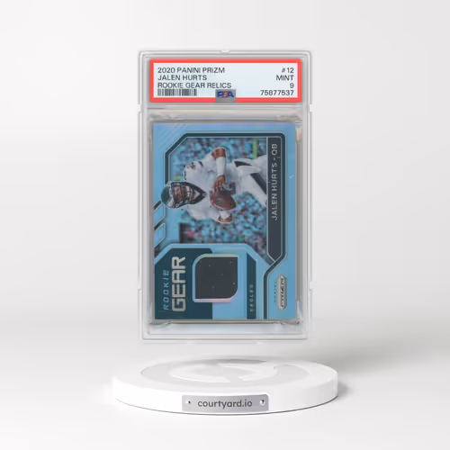 2020 Panini Prizm Rookie Gear Relics #12 Jalen Hurts (PSA 9 MINT)