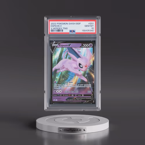 2022 Pokémon Swsh Black Star Promo #201 Espeon V - Holo V Heroes Tins (PSA 10 GEM MINT)