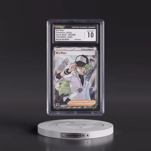 2025 Black Bolt - BLK EN #163/086 N's Plan - Ultra Rare Holo (CGC 10 GEM MINT)