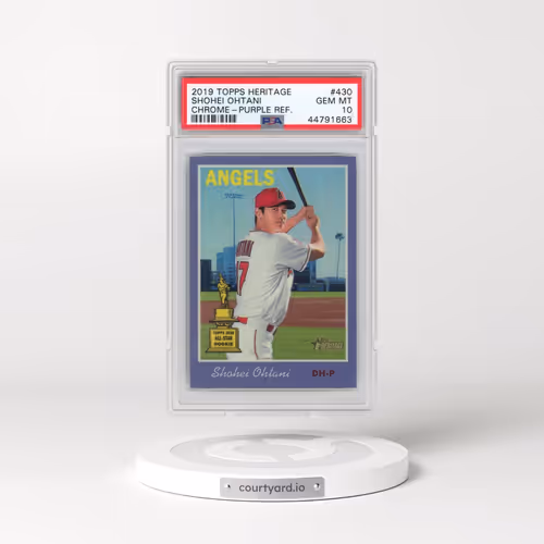 2019 Topps Heritage #430 Shohei Ohtani - Chrome-Purple Refractor (PSA 10 GEM MINT)